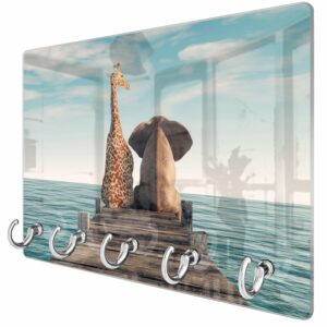 Sleutelhanger Giraffe en Olifant