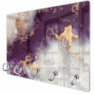 Sleutelhanger Luxe Rood-Goud Marmer