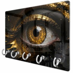 Sleutelhanger Zwart en goud oog