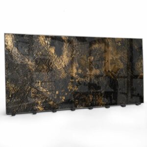 Kapstok van Glas Black-Gold Textuur