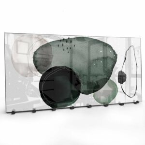 Kapstok van Glas Donker Abstract Waterverf Ontwerp