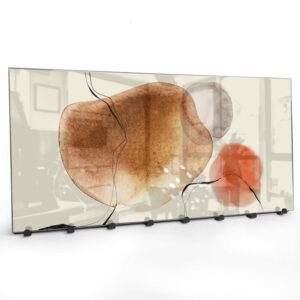 Kapstok van Glas Rood Abstract Waterverf Ontwerp