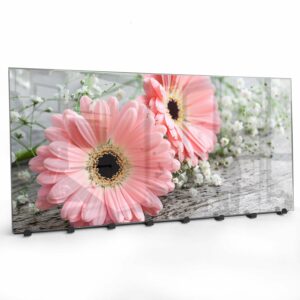 Kapstok van Glas Roze Gerbera