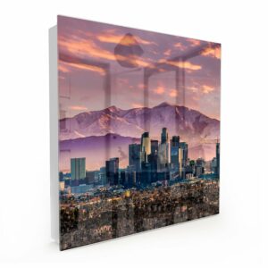 Sleutelkastje Los Angeles Skyline bij Zonsondergang