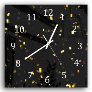 Wandklok 30x30 Gouden Confetti