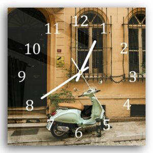 Wandklok 30x30 Vespa Groen