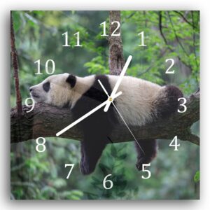 Wandklok 30x30 Panda