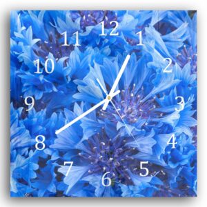 Wandklok 30x30 Blauwe Korenbloem