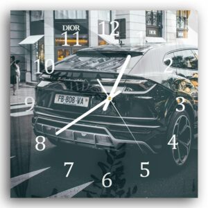 Wandklok 30x30 Lamborghini voor Dior Winkel