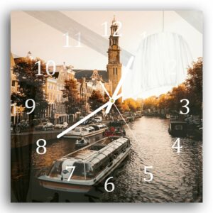 Wandklok 30x30 Amsterdamse Herfst