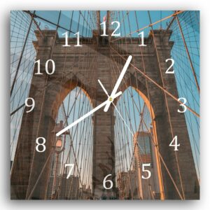 Wandklok 30x30 Brooklyn Bridge