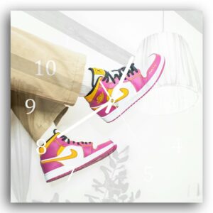 Wandklok 30x30 Roze Jordans