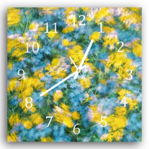 Wandklok 30x30 Vrolijke Bloemen