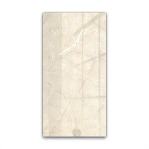 Wandklok 30x60 Zacht Beige Marmer