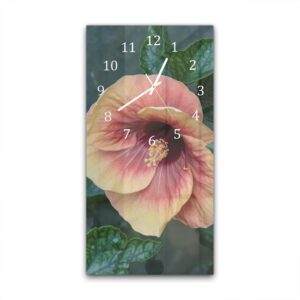 Wandklok 30x60 Tropische Hibiscus