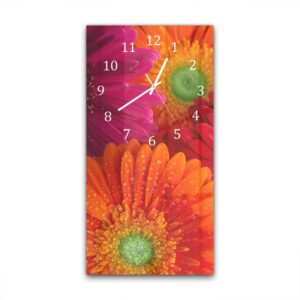 Wandklok 30x60 Stralende Gerbera