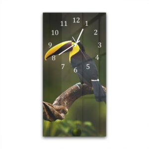 Wandklok 30x60 Tropische Vogel