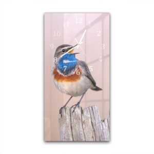 Wandklok 30x60 Blauwborst Vogel