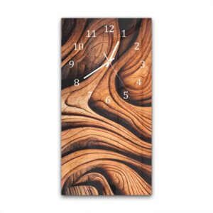 Wandklok 30x60 Abstracte Hout Textuur