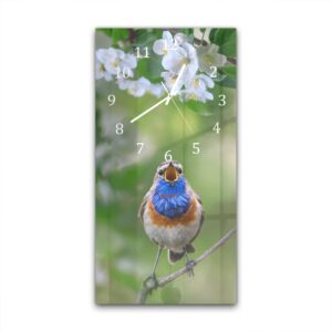 Wandklok 30x60 Schattige Blauwborst