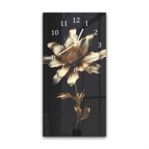 Wandklok 30x60 Mystieke Gouden Bloem