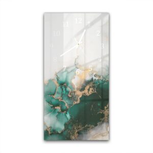 Wandklok 30x60 Luxe Groen Marmer