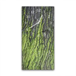 Wandklok 30x60 Groene Schors Textuur