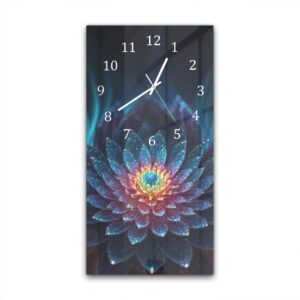 Wandklok 30x60 Stralende Lotus