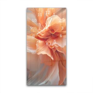 Wandklok 30x60 Dansende Oranje Bloem