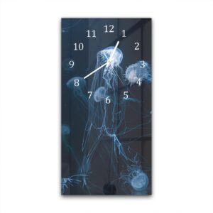 Wandklok 30x60 Blauwe Kwallen