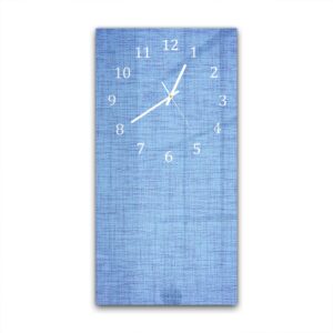 Wandklok 30x60 Blauwe Stof