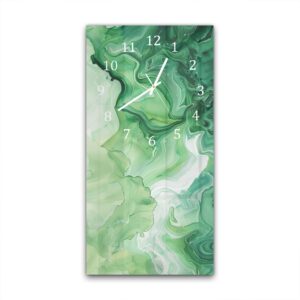 Wandklok 30x60 Groene Waterverf Textuur