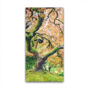 Wandklok 30x60 Mossige Boom in de Herfst