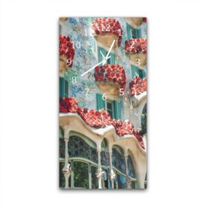 Wandklok 30x60 Casa Batlló in Bloei