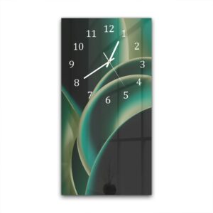 Wandklok 30x60 Groene Rondingen