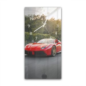 Wandklok 30x60 Ferrari op de Weg