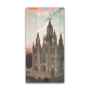 Wandklok 30x60 Tibidabo bij Zonsondergang