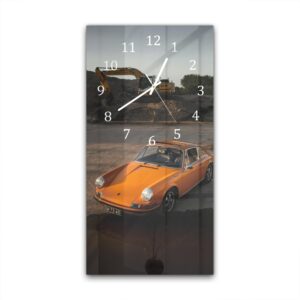 Wandklok 30x60 Oranje Porsche