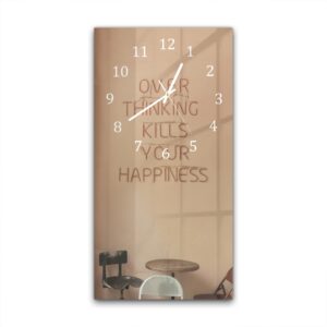 Wandklok 30x60 Overthinking Kills Your Happines