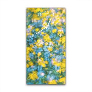 Wandklok 30x60 Vrolijke Bloemen