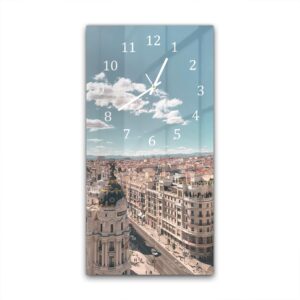 Wandklok 30x60 Straten van Madrid