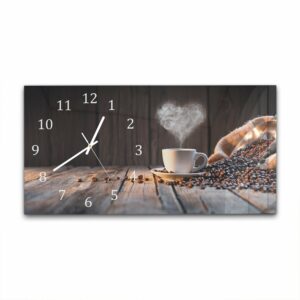 Wandklok 60x30 Koffie Moment