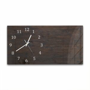 Wandklok 60x30 Donker Hout Textuur