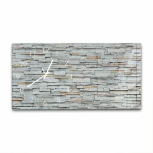 Wandklok 60x30 Stenen Muur