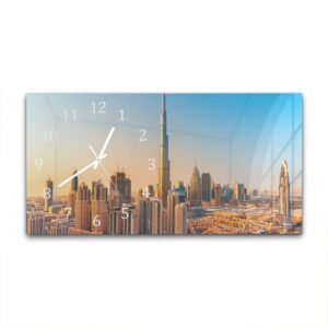 Wandklok 60x30 Zonsondergang in Dubai