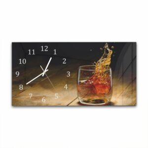 Wandklok 60x30 Whisky Splash