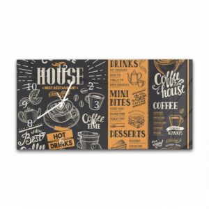 Wandklok 60x30 Coffee Flyer