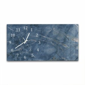 Wandklok 60x30 Oceaanblauw Marmer