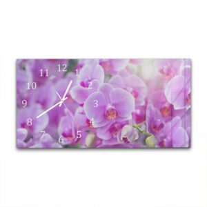 Wandklok 60x30 Stralende Orchideeën