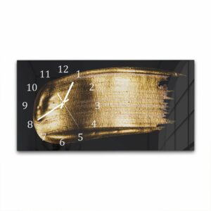 Wandklok 60x30 Gouden Penseelstreek